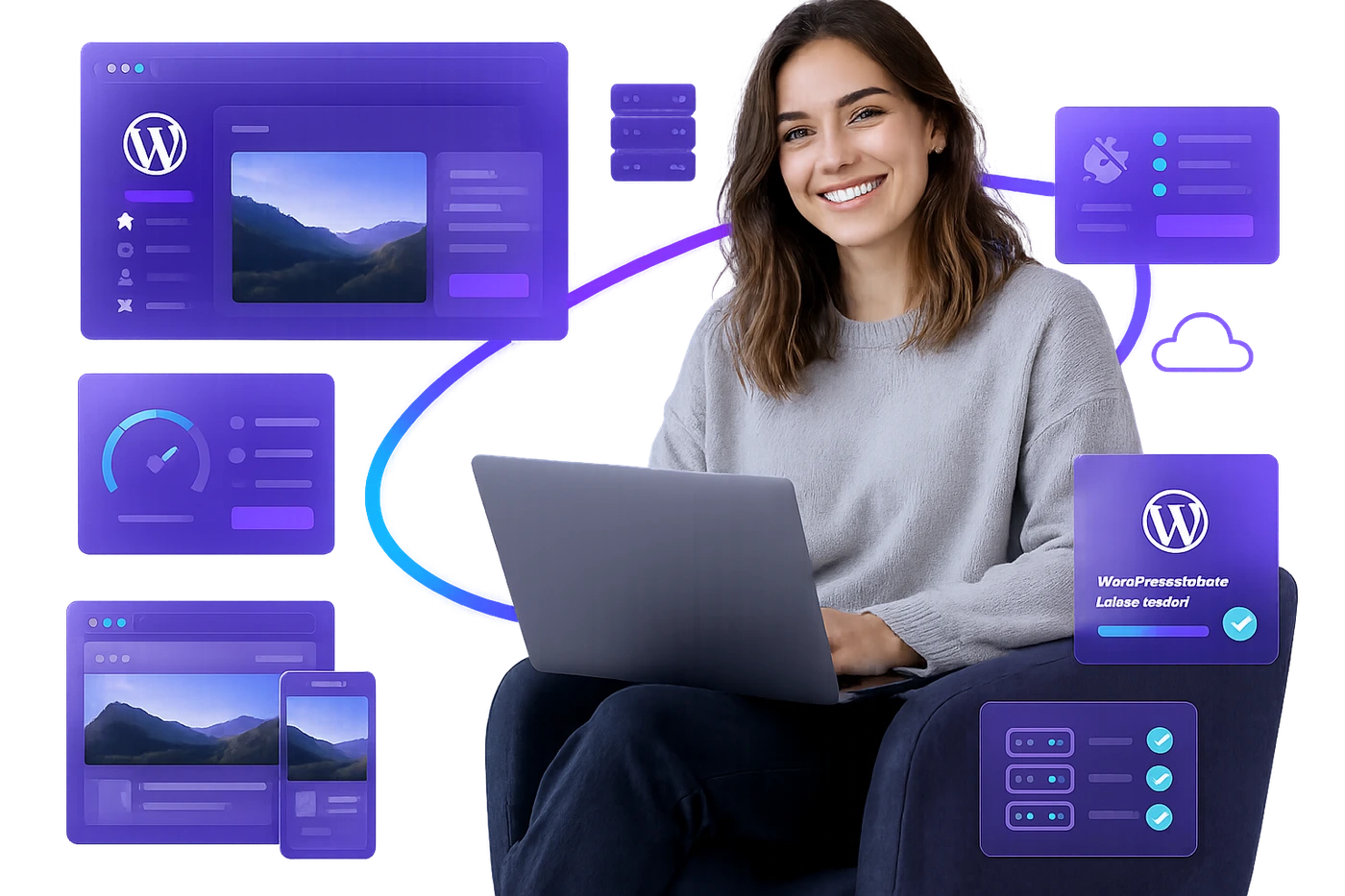 WordPress hosting specialist with website management tools